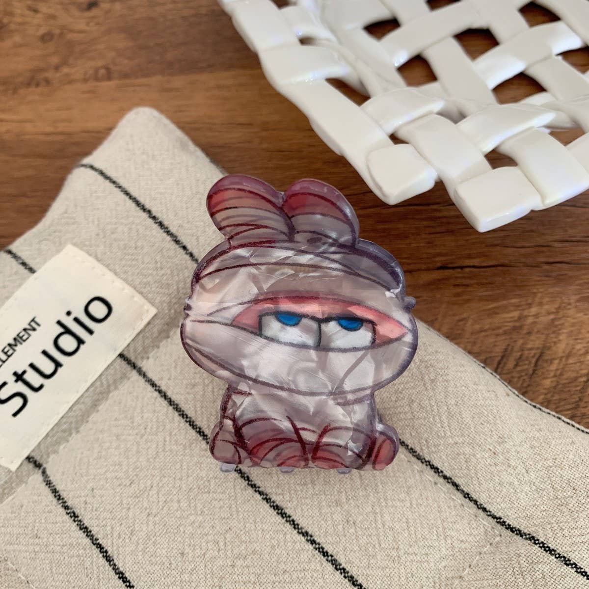 CWAHA07712_HALLOWEEN PUMPKIN BAT CLAW HAIR CLIP