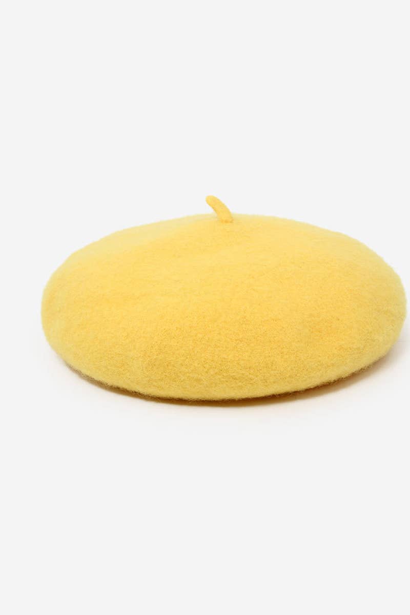 SOLID FUZZY BERET_CWAH0541