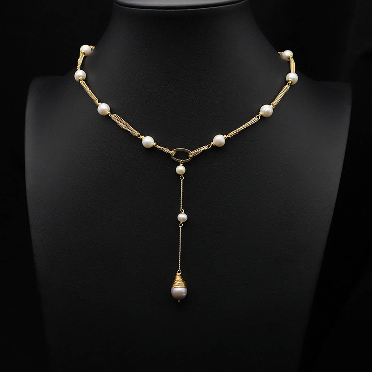 SIMPLE AND ELEGANT HIGH-END BOW PEARL NECKLACE