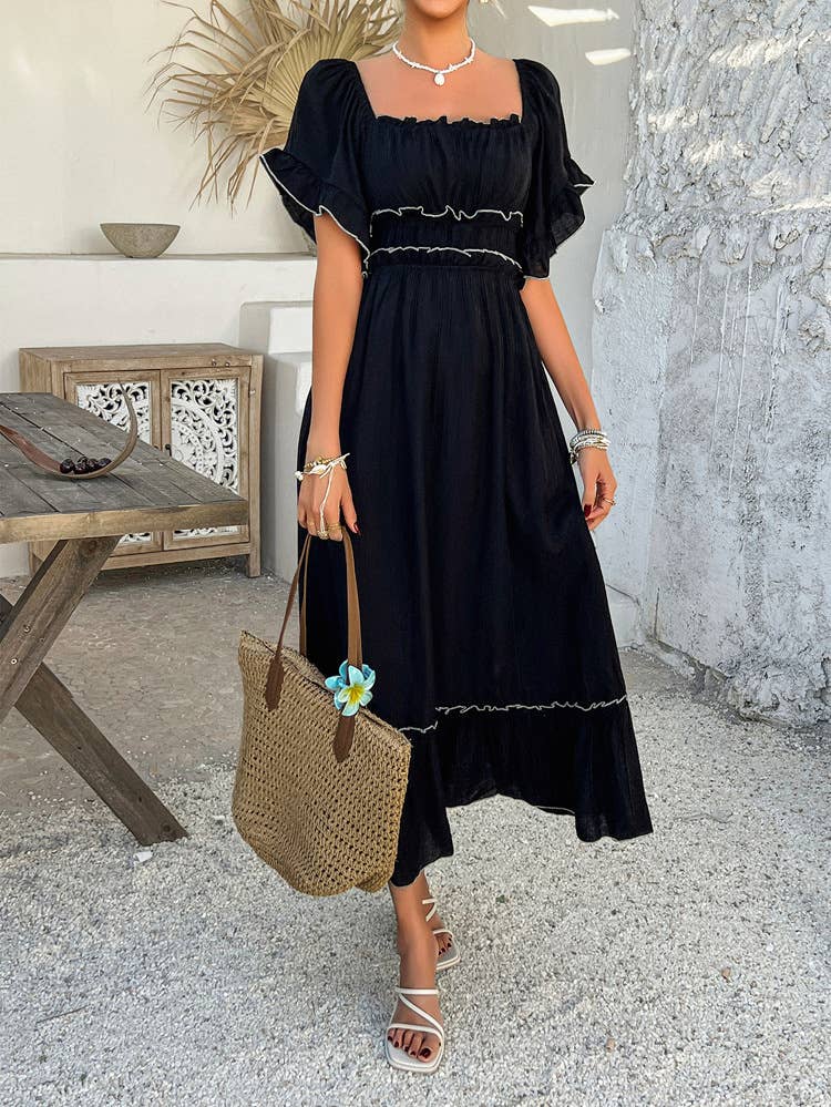 Bohemian Casual Reversible Short Sleeve Dress