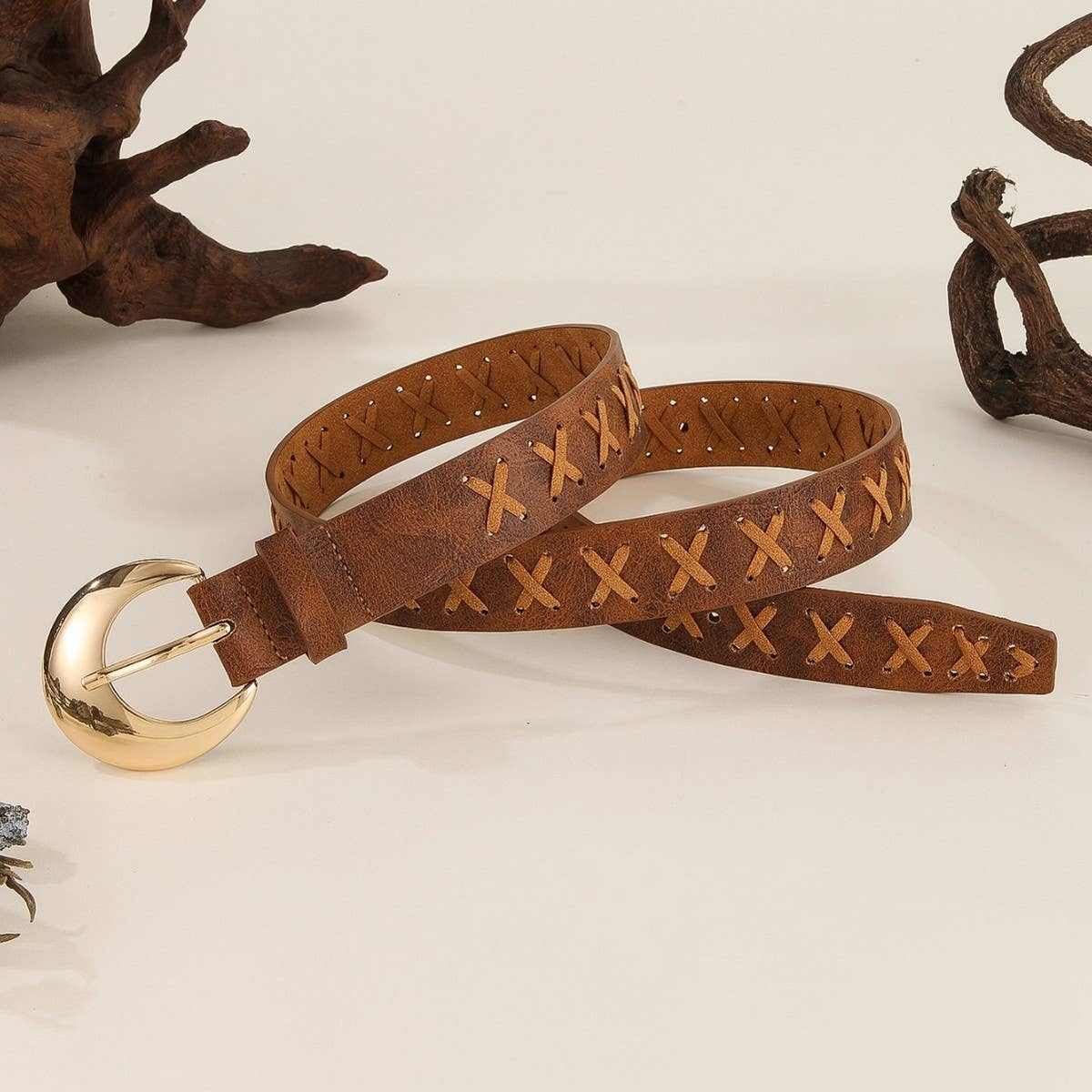 VINTAGE DISTRESSED HAND-WOVEN BELT