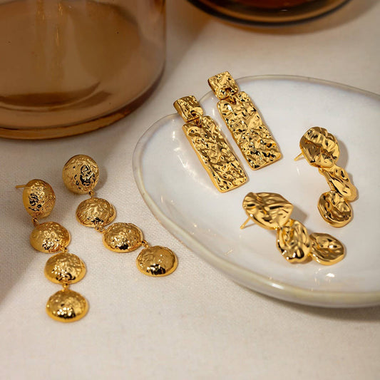 NICHE TEMPERAMENT HAMMER EARRINGS_CWAJE1799