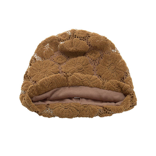 LACE FLOWER DOUBLE TOP HAT PILE PILE HAT