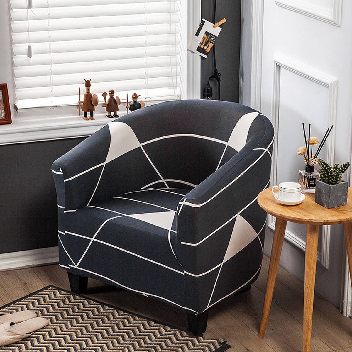 Single Sofa Chair Cover, Small Round Fit_CWMM8319