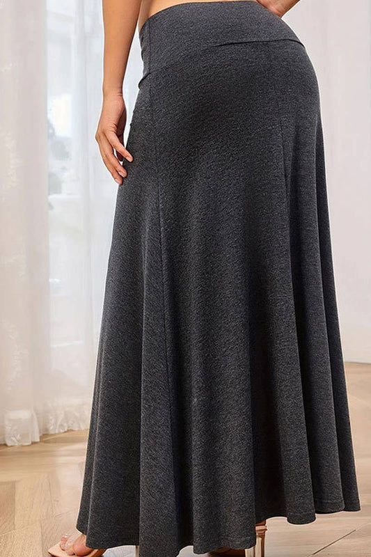 CWBLS0429_NEW SUMMER FASHION KNITTED SOLID COLOR SKIRT