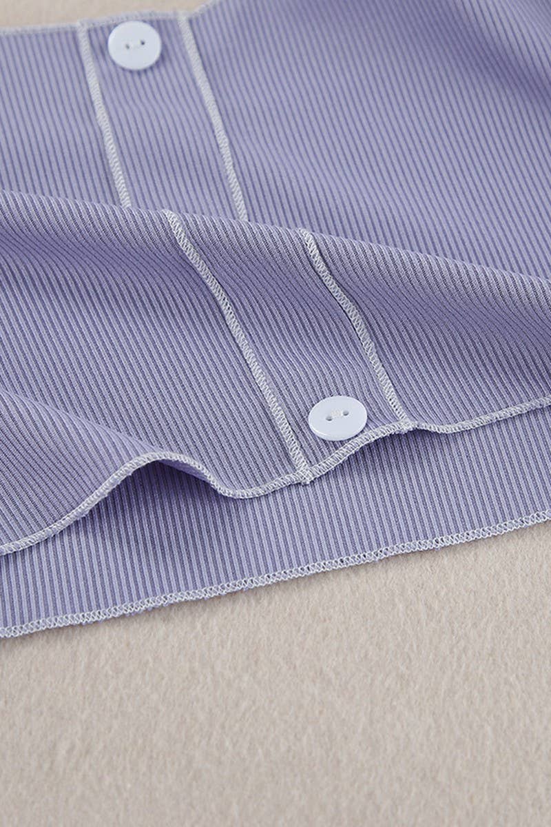 CWSPJ0375_SUSPENDER LONG TROUSERS HOME WEAR PAJAMAS SET