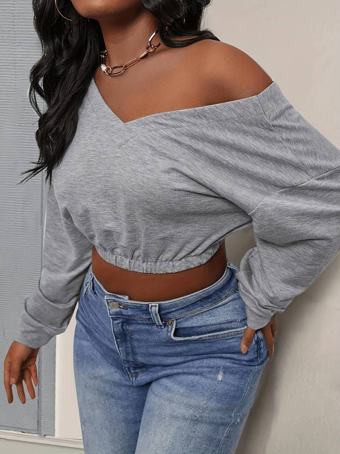 CASUAL SPORTS FASHION SHORT CROP HOODIE