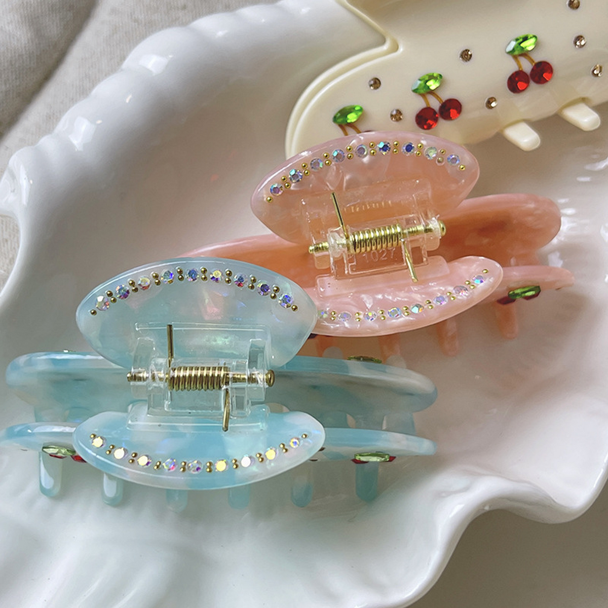 Cherry Acetate Hair Claw - 8cm Cute & Trendy Clasp_CWAHA1334