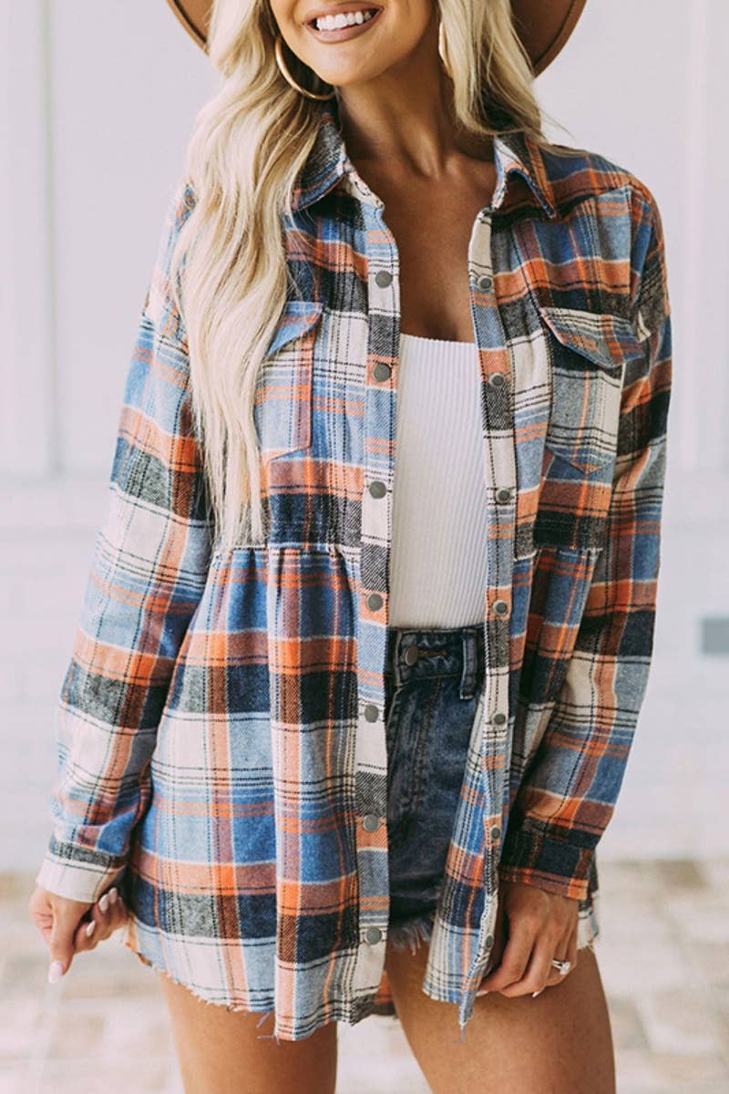 CWTSTL1391_LONG-SLEEVED PLAID LONG-SLEEVED COAT