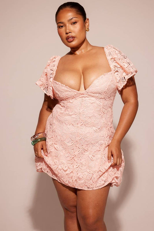 CWDSD8057_ELEGANT V NECK A LINE MIDI DRESS