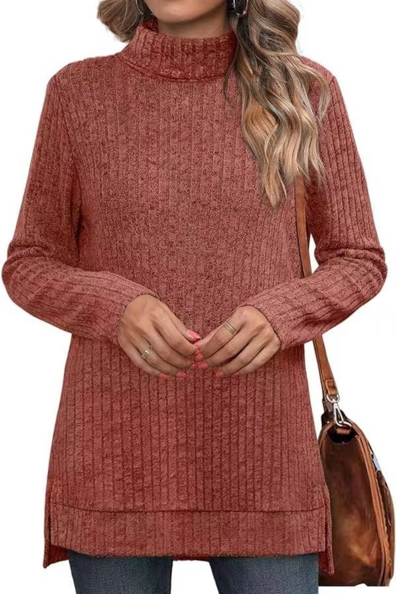 CWOSWL6444_WINTER TURTLENECK SWEATER WITH LONG SLEEVES