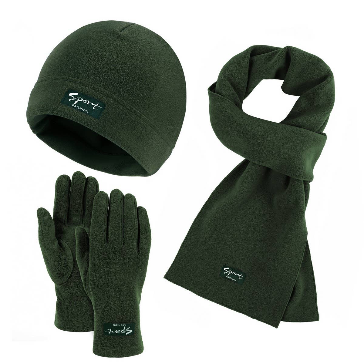 WINTER OUTDOOR COLD-PROOF HAT THREE-PIECE SET