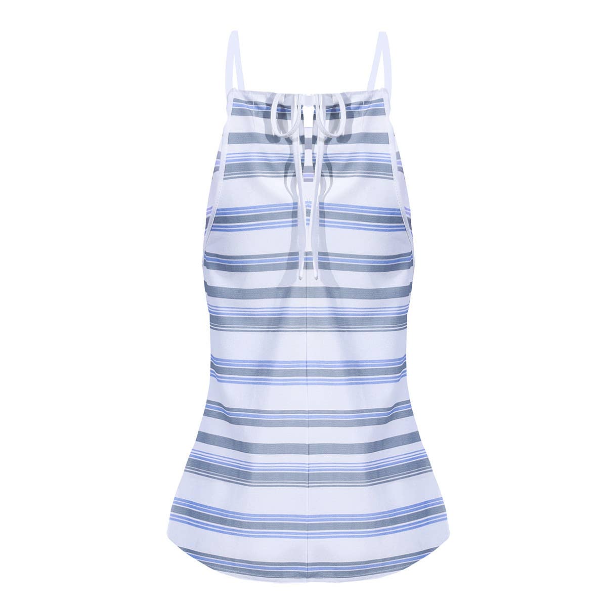 COLORED STRIPED HALTER STRAP VEST