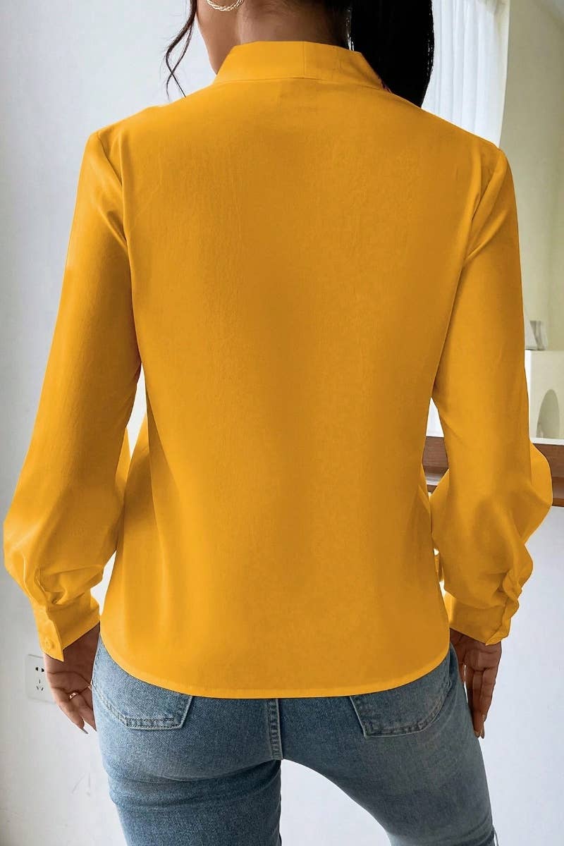 CWTBLL2547_FALL DESIGN SENSE V-NECK LONG SLEEVE TOP
