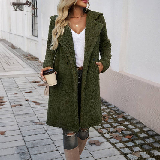Casual casual hooded knit coat for women