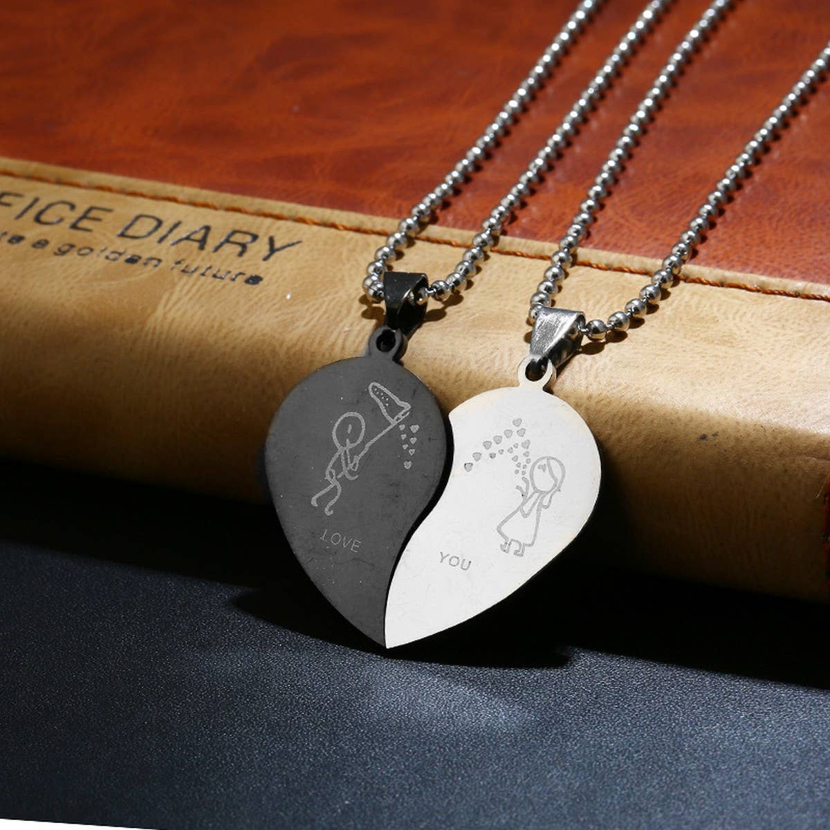 LOVE COUPLE TITANIUM STEEL NECKLACE