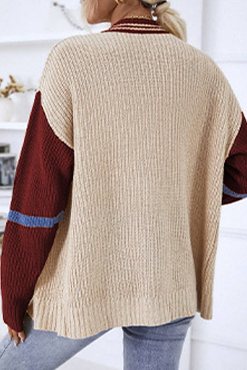 CWOSWL1725_Button Down Long Sleeve Casual Cardigan Sweater