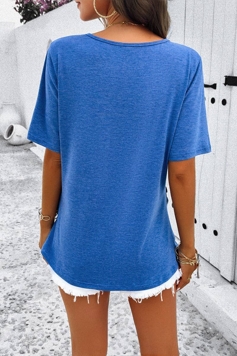 CWTSTS0312_Zip Neck Short Sleeve Top