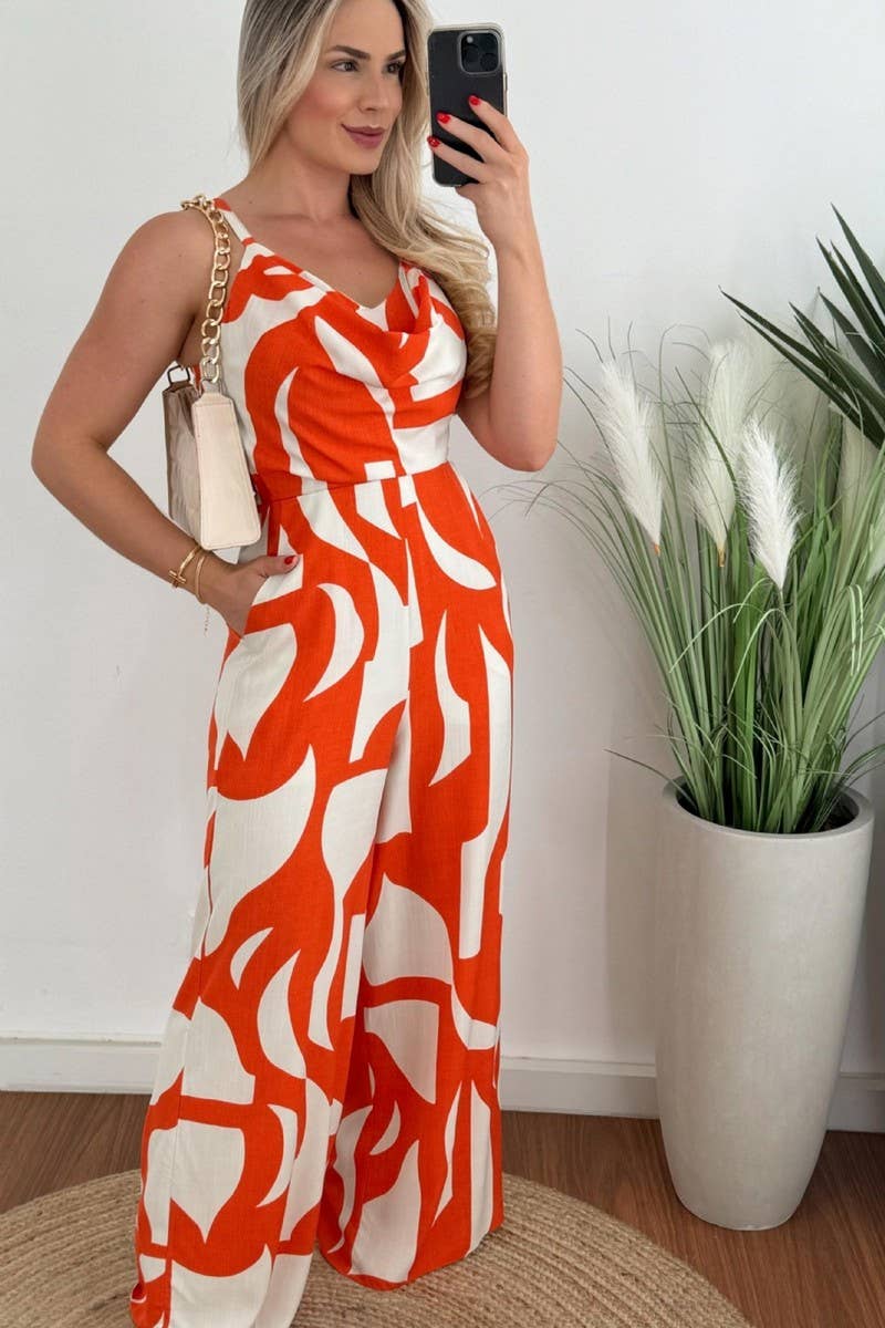 CWSJS1018_PRINTED SUSPENDER STRAIGHT JUMPSUIT