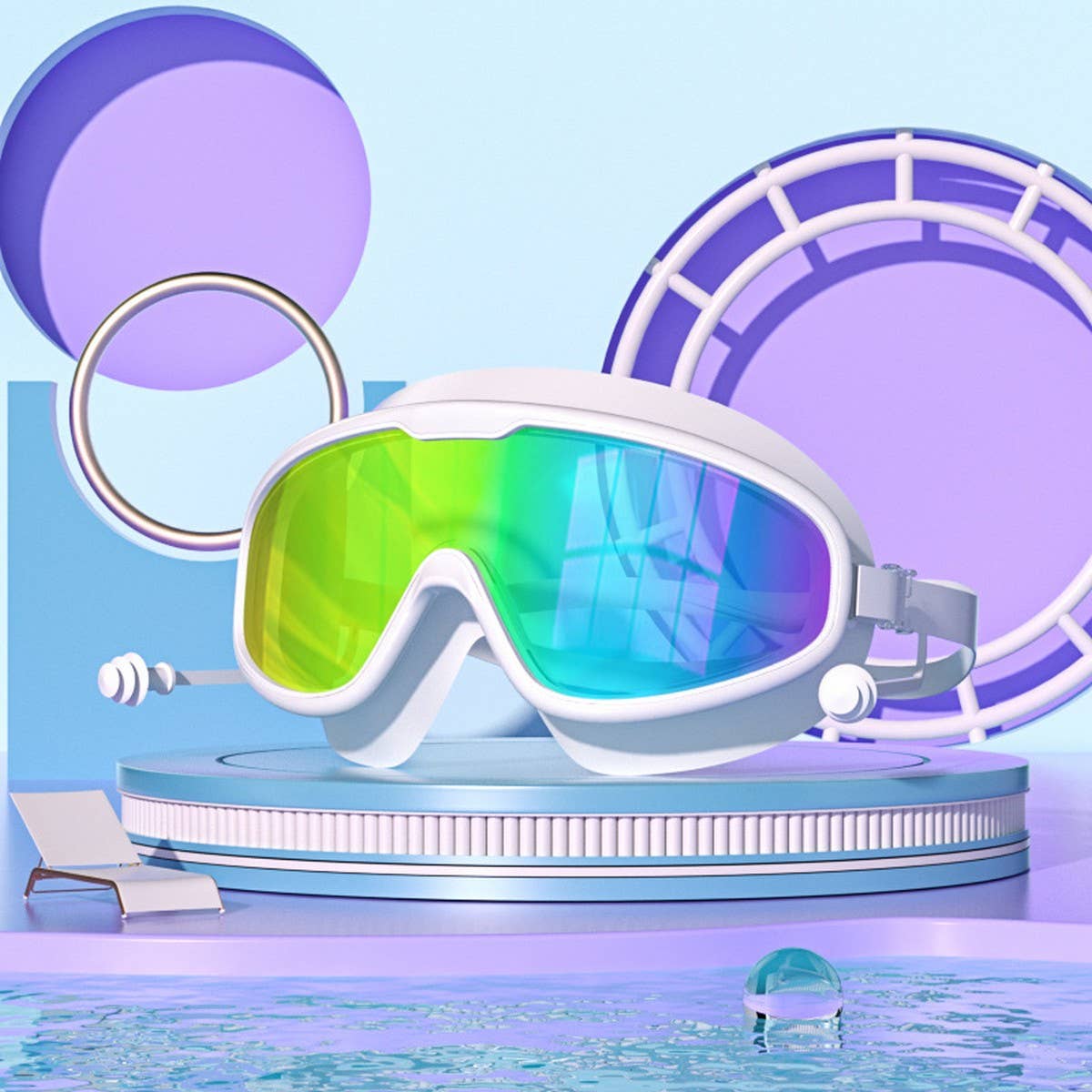 Pro HD Swim Goggles & Cap Set ??Anti-Fog Adult_CWMM6641