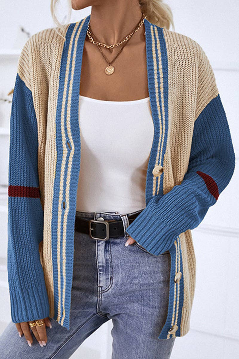CWOSWL1725_Button Down Long Sleeve Casual Cardigan Sweater