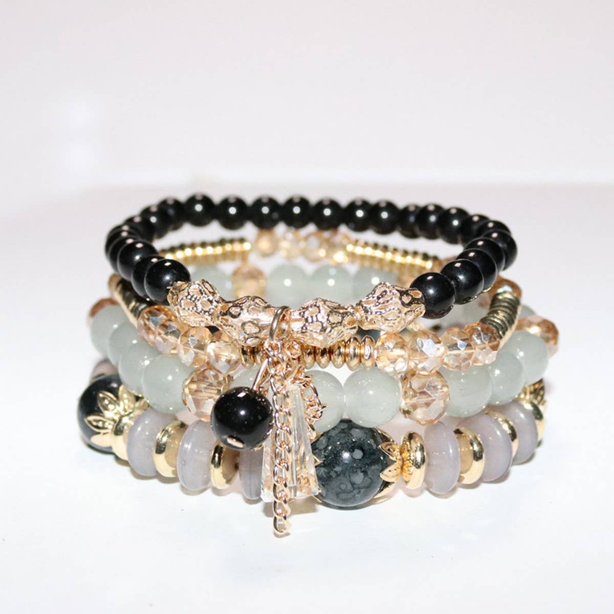 MULTI-LAYERED CRYSTAL BRACELET EXOTIC SET