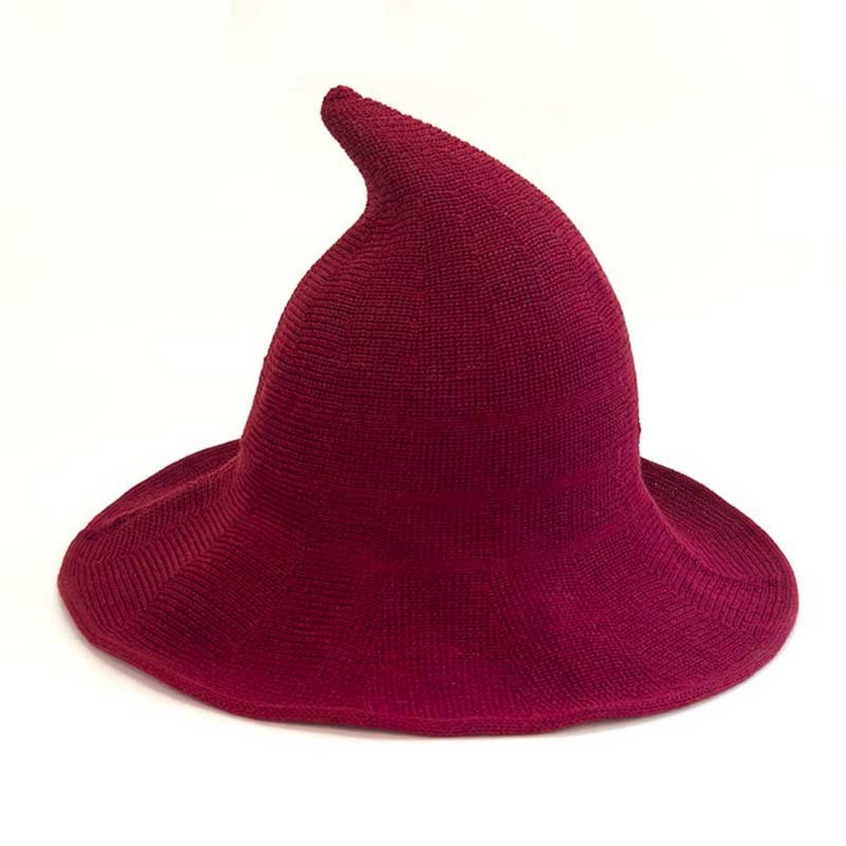 CWAH1676_Regular Foldable Knitted Halloween Witch Hat