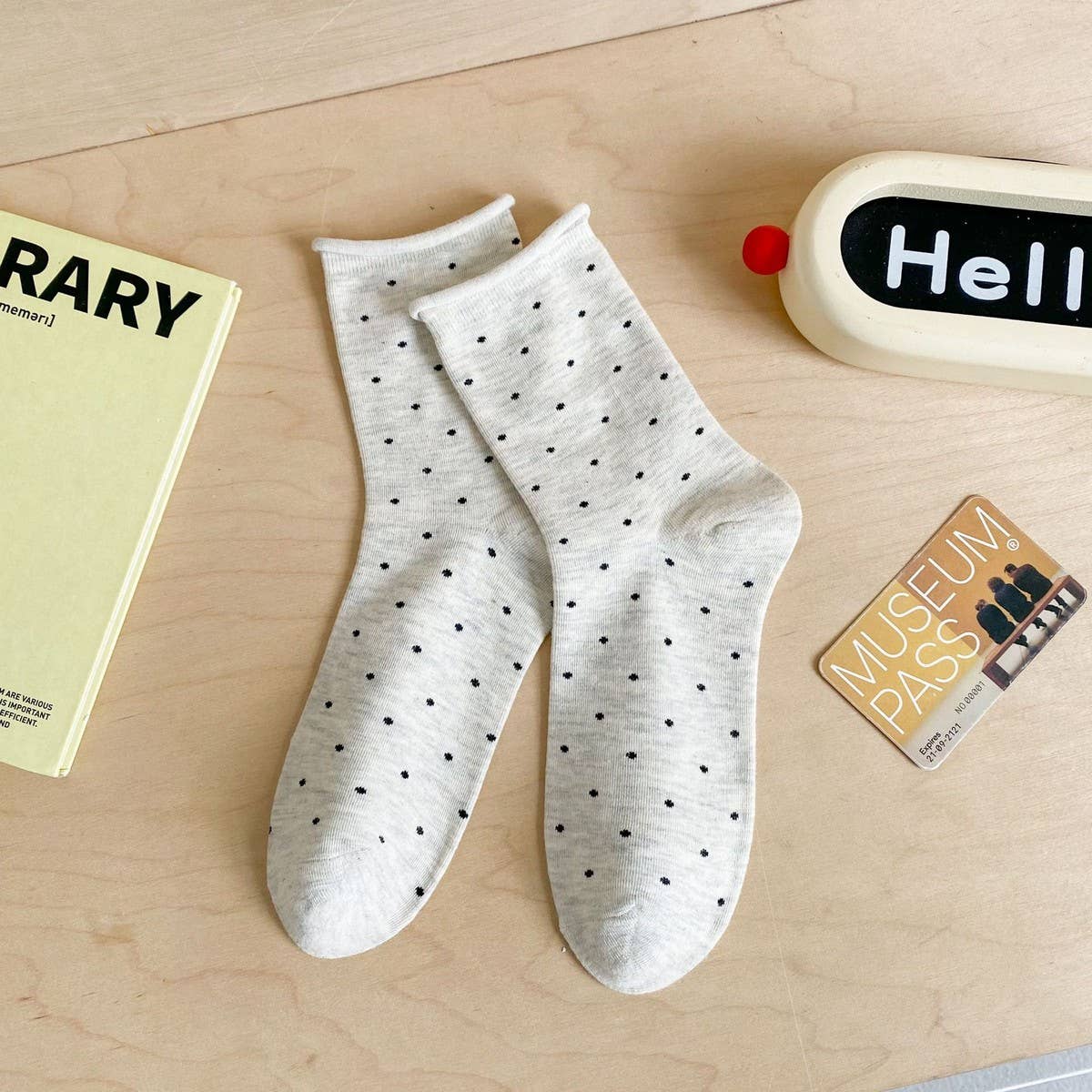 CWMS2502_NEW AUTUMN LOVE BREATHABLE MIDDLE TUBE SOCKS