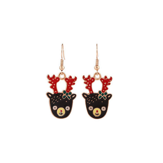 PERSONALIZED CHRISTMAS ALLOY PENDANT EARRINGS_CWMM2625