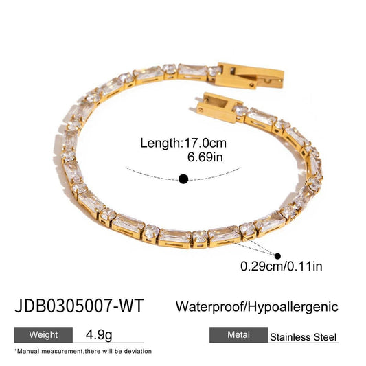 Classic 18K Gold Paperclip Hollow Chain Bracelet