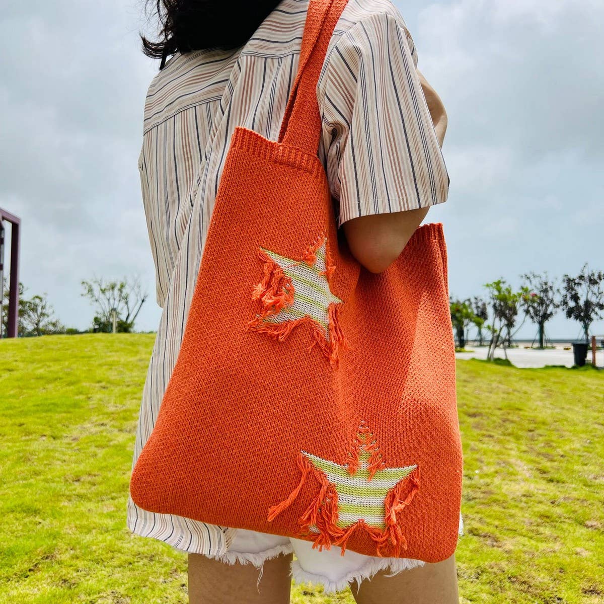 CWAB5067_LARGE CAPACITY HAND-CROCHETED SHOULDER BAG