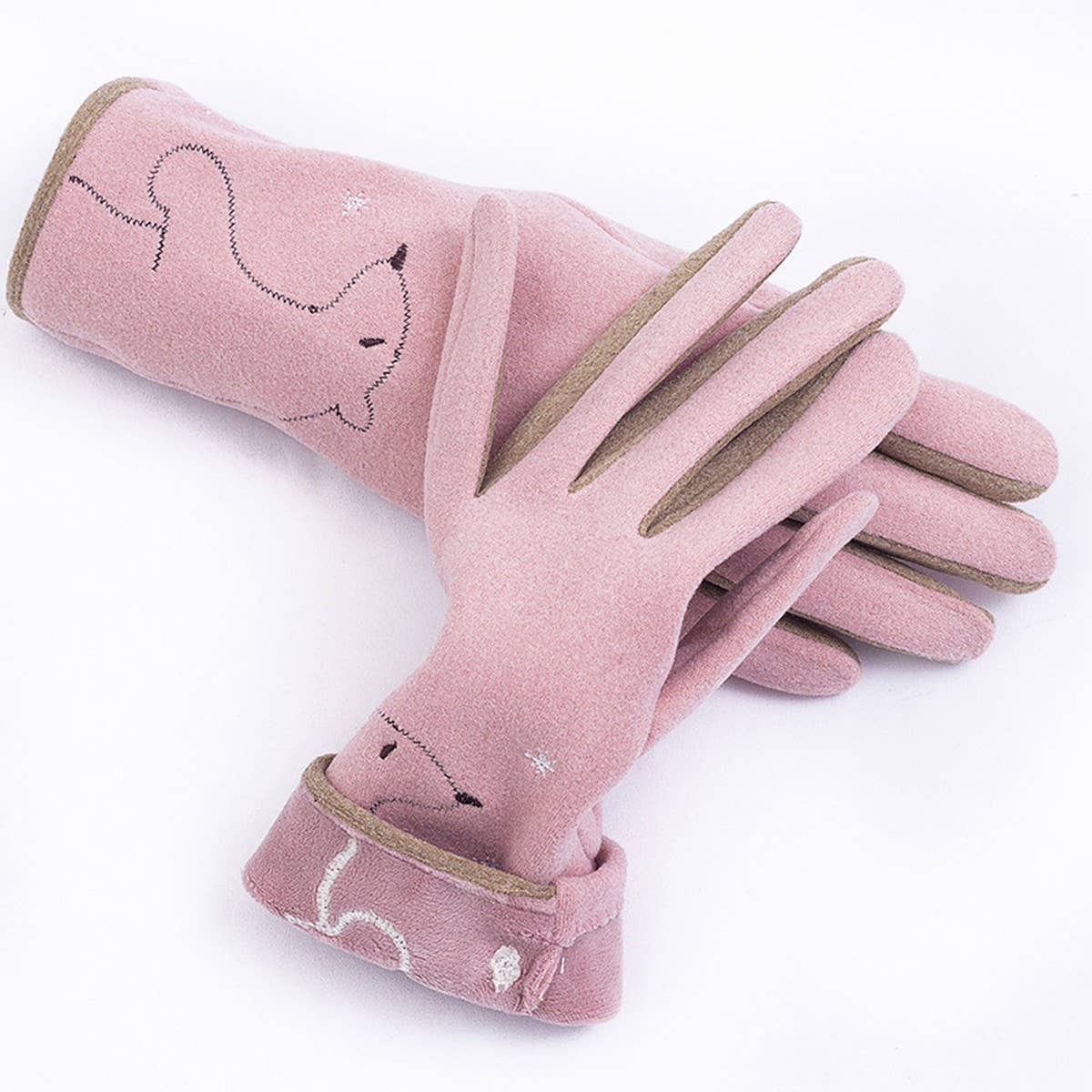 AUTUMN AND WINTER CUTE LADIES VELVET GLOVES_CWMM1543
