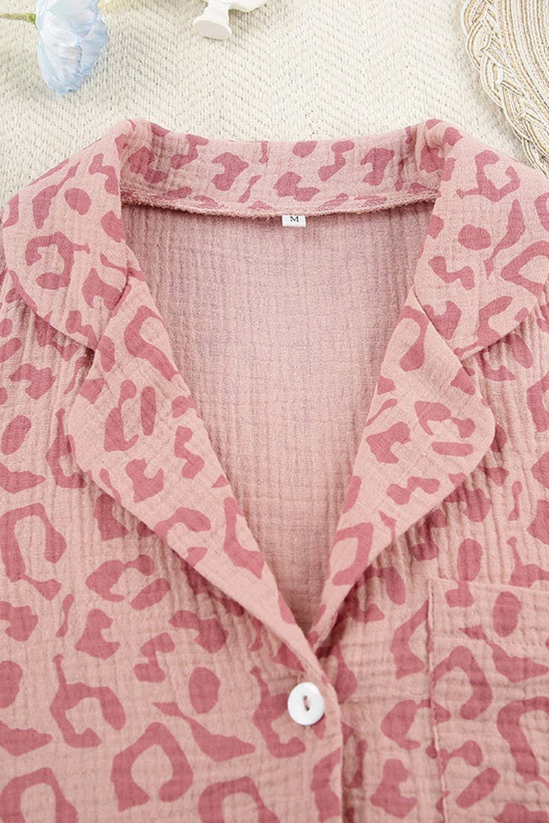 CWSPJ0227_SPRING SEXY LOOSE CASUAL PAJAMAS TWO-PIECE SET