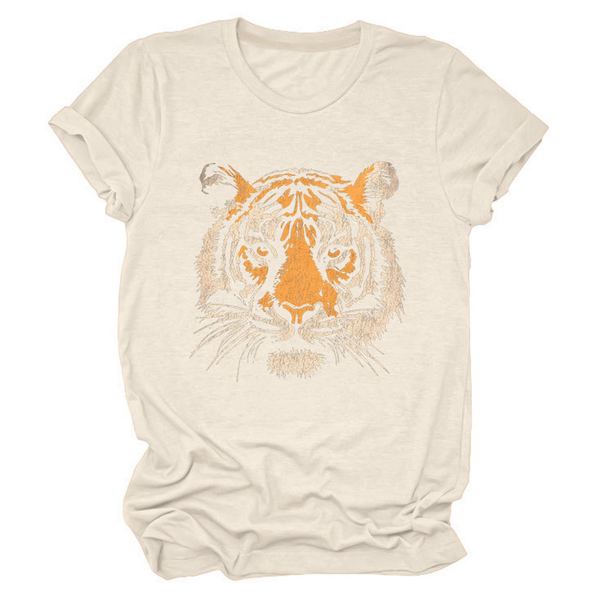 Women?™s Summer Tee with Stylish Tiger Print_CWTTSL0494