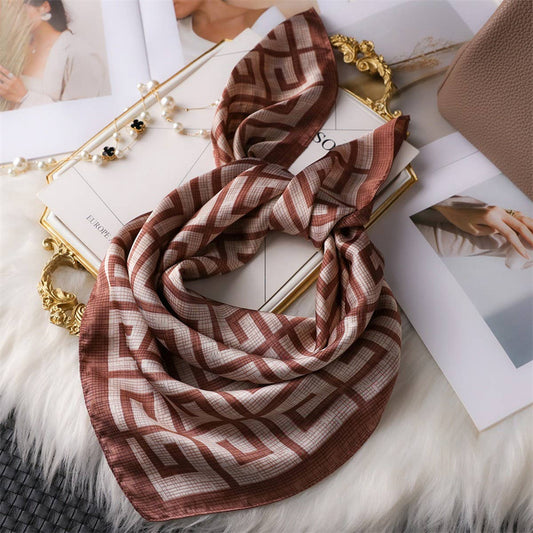 Luxury Small Silk Scarf,Versatile Shawl