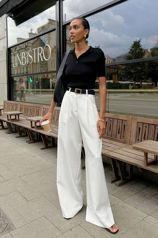 CWBLP1936_HIGH-WAISTED WIDE-LEGGED CASUAL TROUSERS