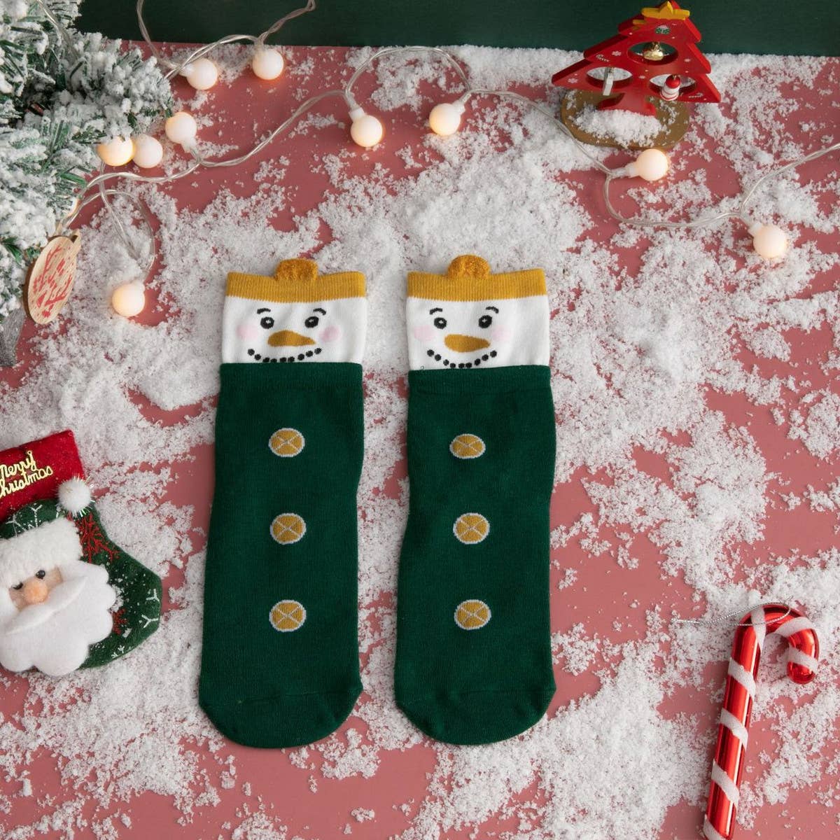 CHRISTMAS SOCKS ELK OLD MAN SOCKS
