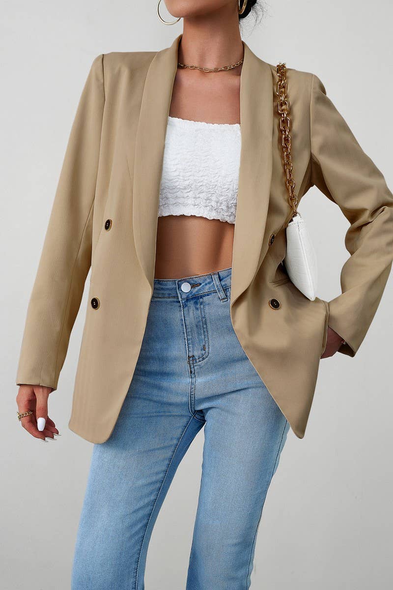 CWOCO0271_SOLID COLOR ELEGANT COMMUTER SUIT JACKET