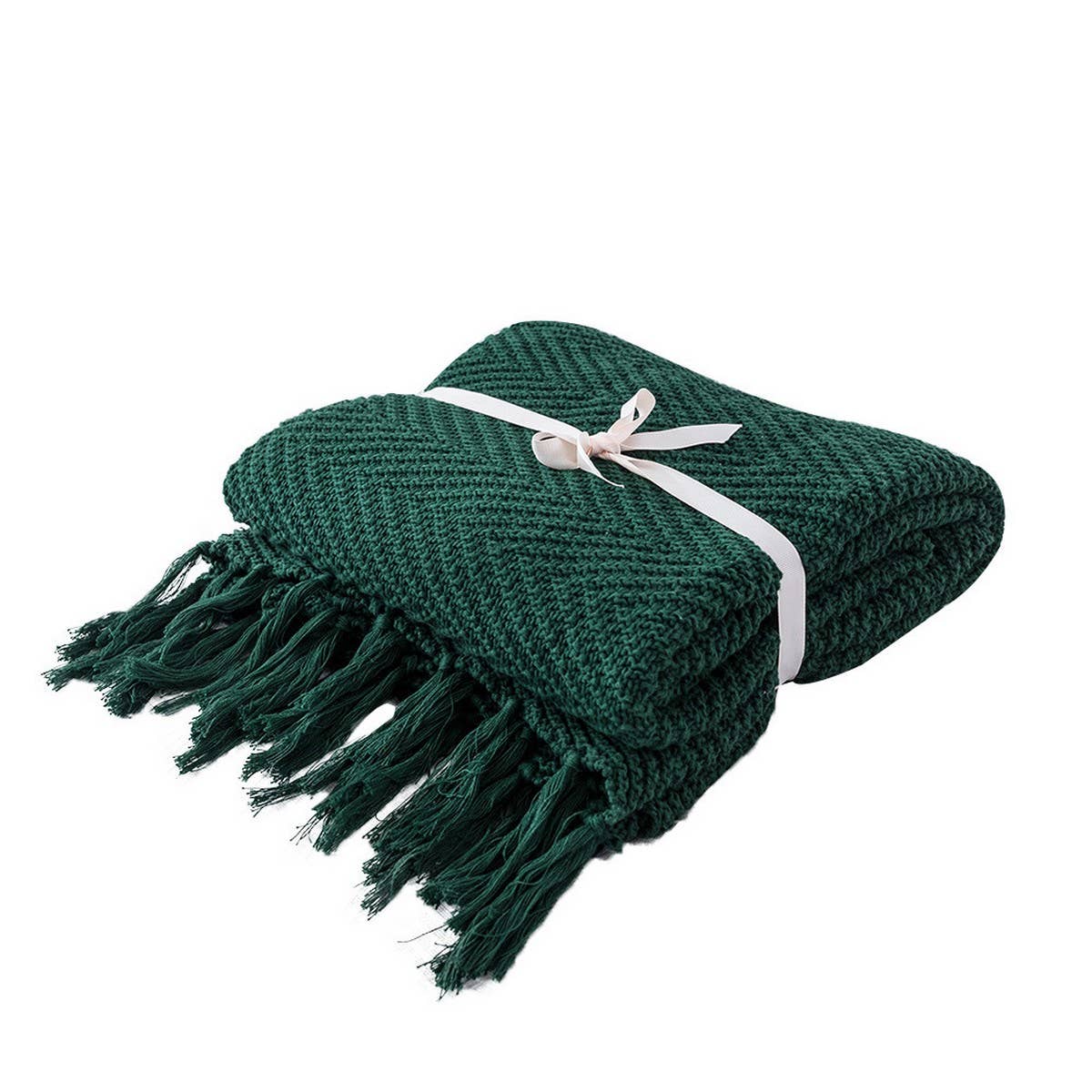 NEW Z-PATTERN SIMPLE COTTON KNITTED THROW BLANKET_CWMM2370