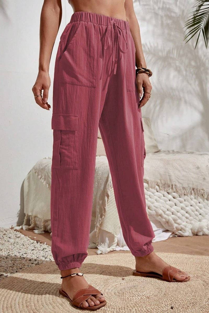 CWBLP1866_SPRING AND SUMMER SOLID COLOR CASUAL OVERALLS