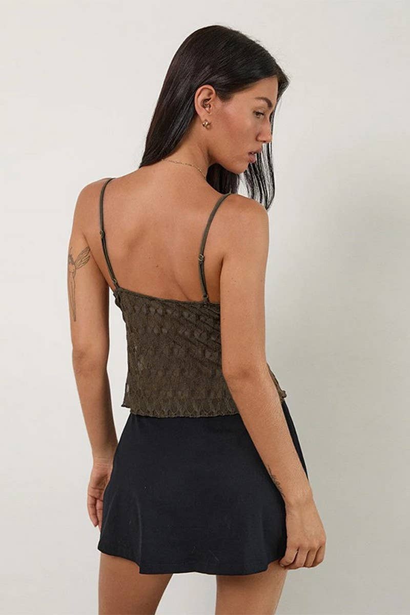CWTTK0868_LACE TRIM ASYMMETRICAL V-NECK CAMI TOP