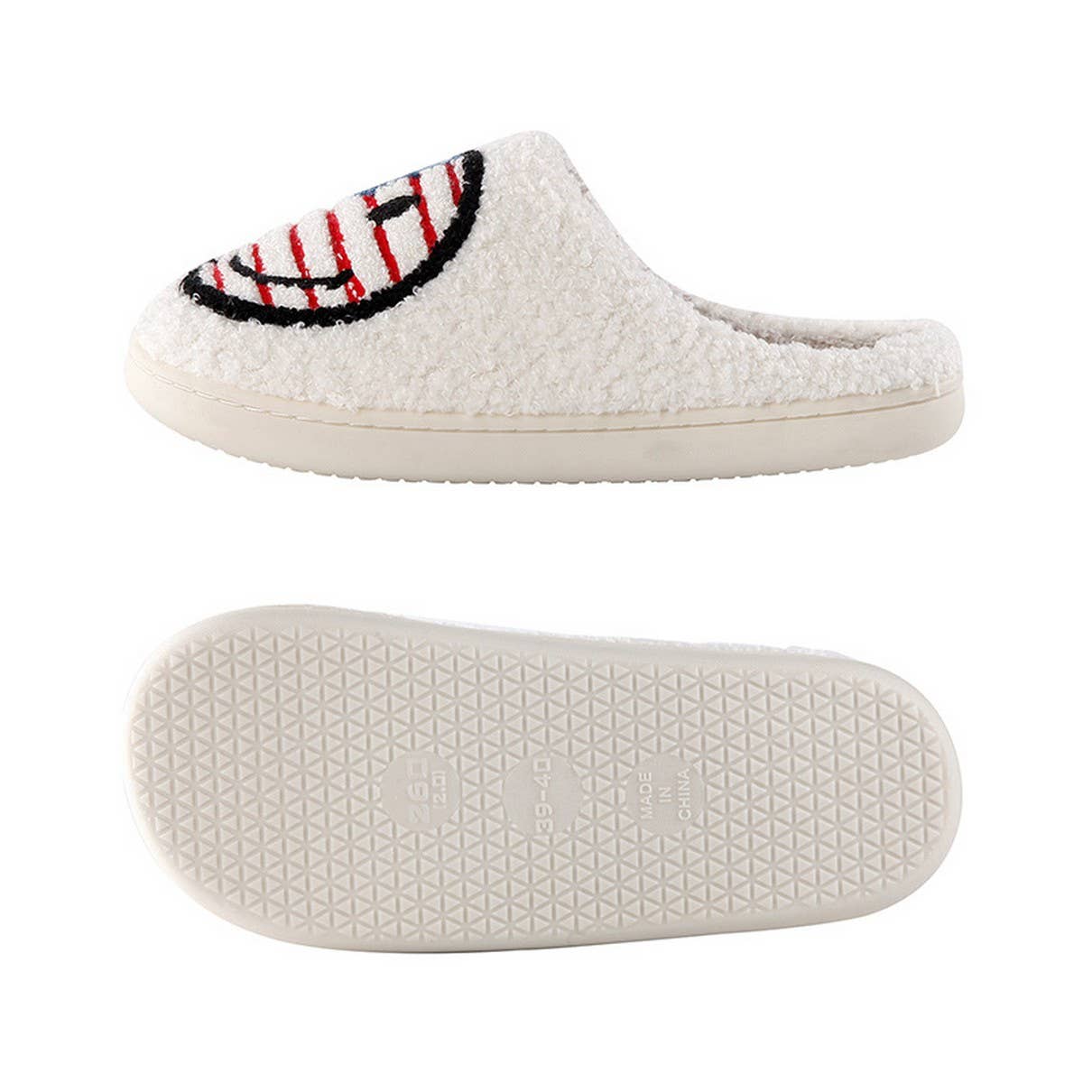 NEW NATIONAL FLAG SMILEY WARM COTTON SLIPPERS