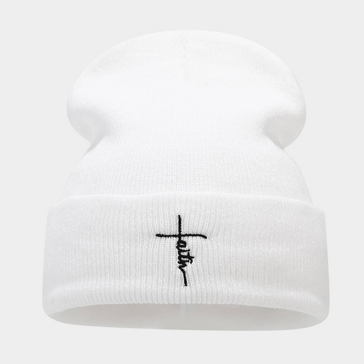 LETTER EMBROIDERY CIRCULAR  HIP HOP KNITTED HAT_CWAH2088