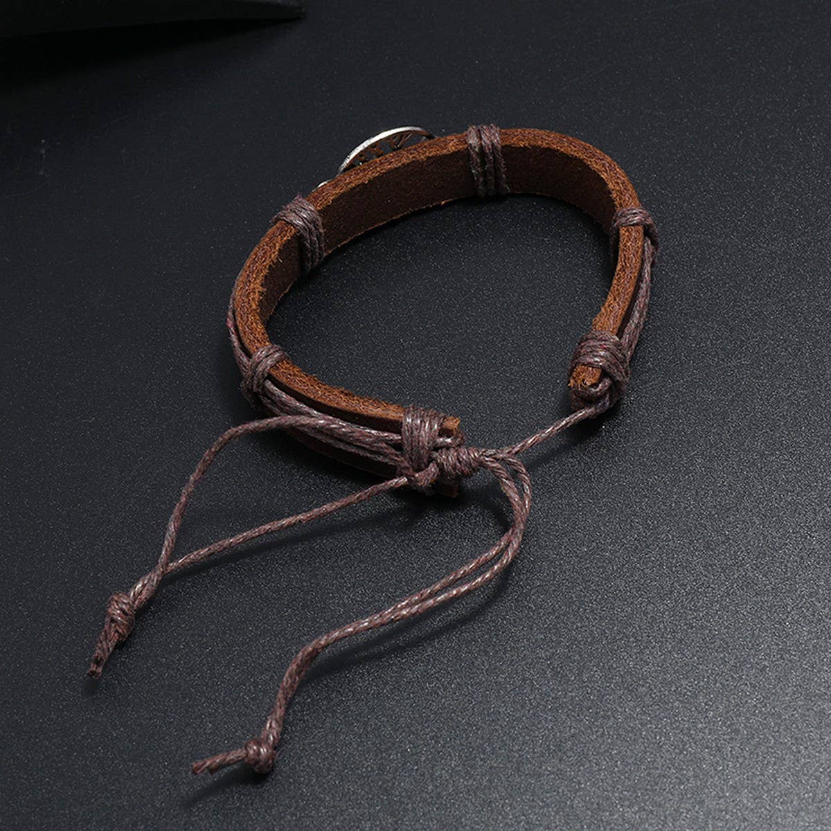 CREATIVE PERSONALITY DRAWABLE LEATHER BRACELET