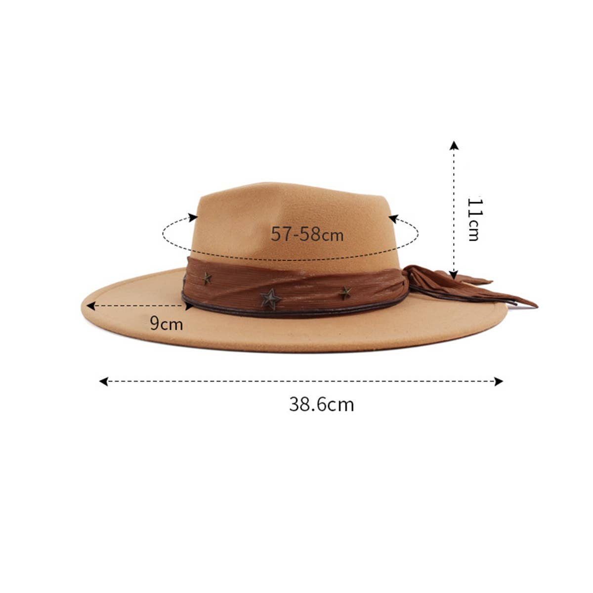AUTUMN AND WINTER WARM WIDE BRIM PANAMA HAT_CWAH1883