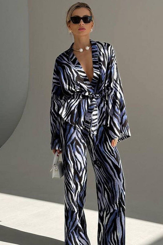 CWSPJ0349_PRINTED LOOSE LONG-SLEEVED TROUSERS PAJAMA SET