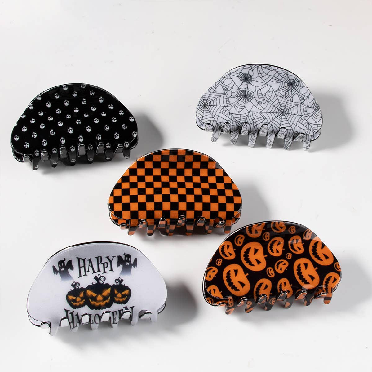 Halloween Claw Hair Clip Skull Headwear for Women_CWAHA1453