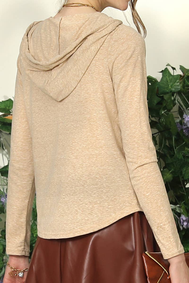 CWTTL1100_HENLEY LIGHT WEIGHT BUTTON DOWN HOODIE TOP