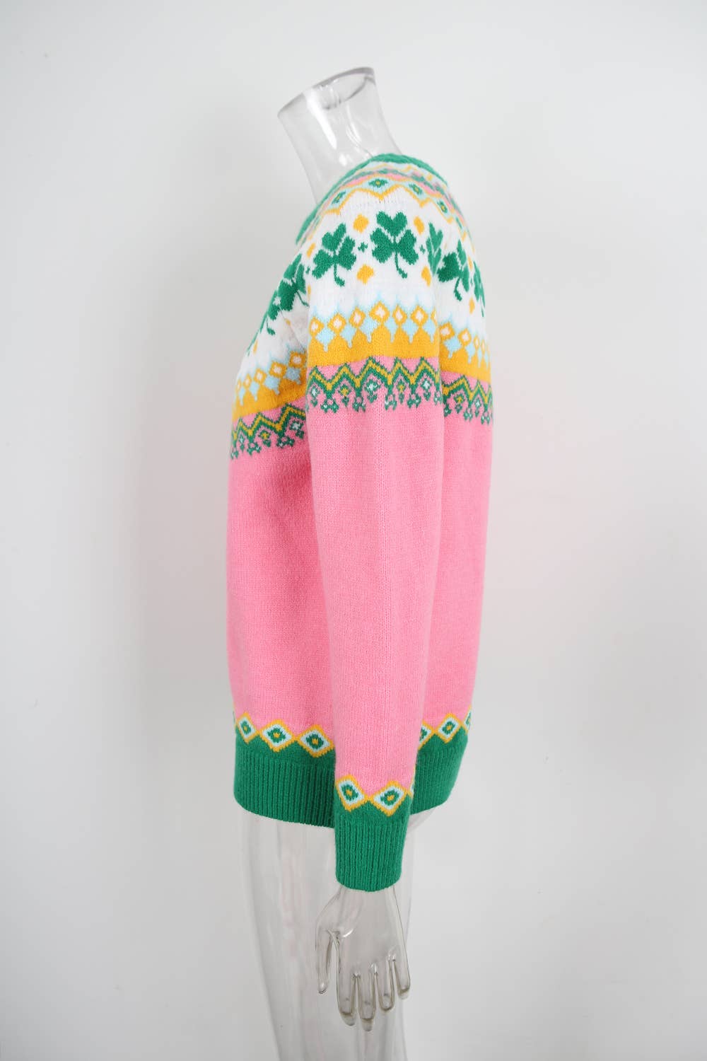 Christmas jacquard round-neck pullover sweater