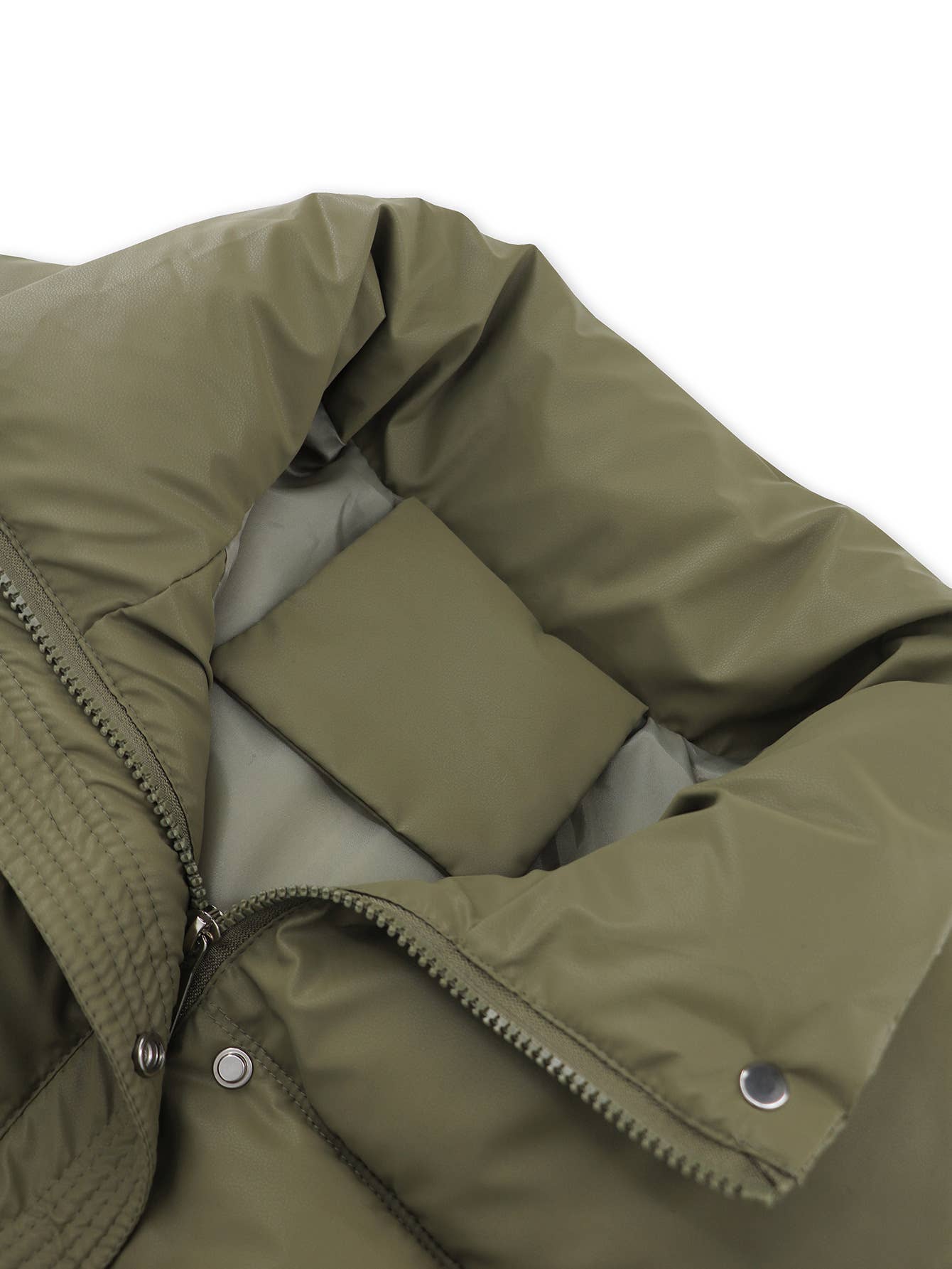 Cotton-padded stand-up collar waistcoat